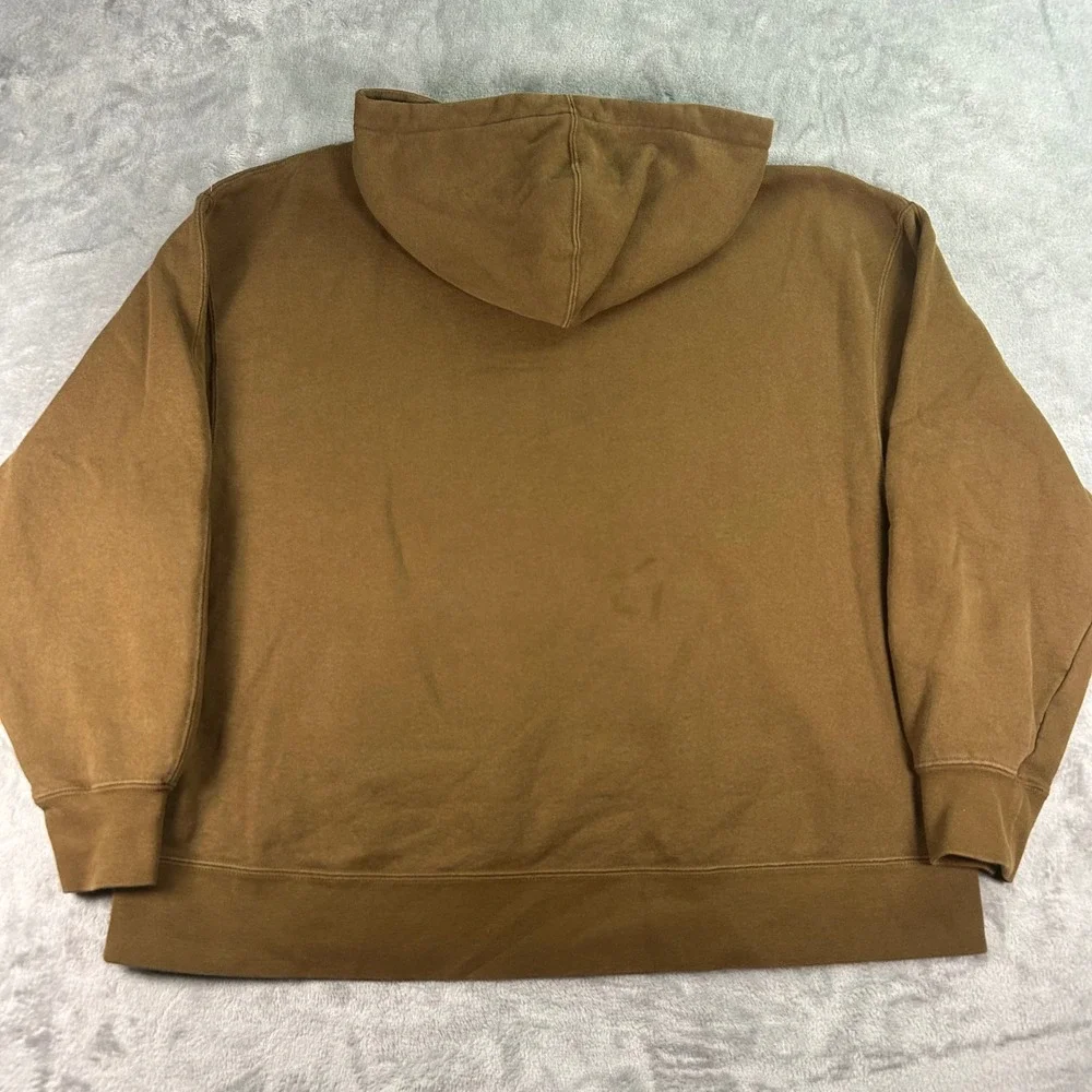 Jordan Flight Hoodie Mens Medium Oversized Fit Brown Fleece Pullover Jumpman